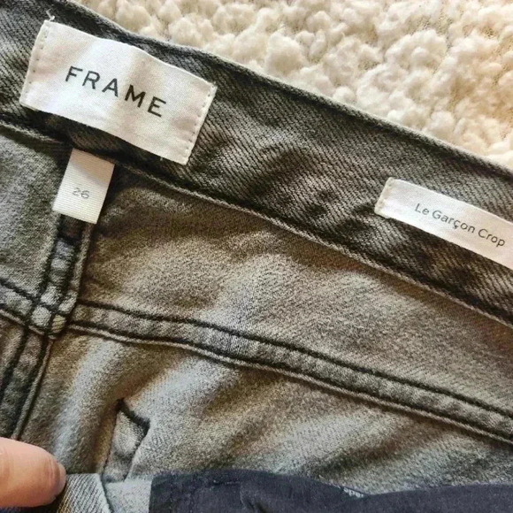 Frame Denim Ankle & Cropped Distressed Gray Jeans, see measurements! - Picture 3 of 8